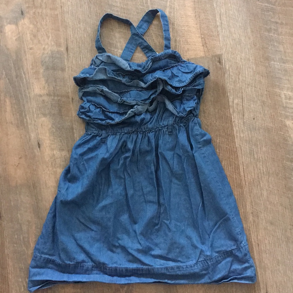 Cherokee | Chambray Denim Ruffle Summer Dress